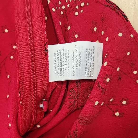 Madewell Plus size 20 Daylight Top in Windswept Americana Floral Cranberry EUC - Picture 7 of 9